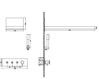 Душевая система Boheme Fusion 130-BCR чёрный/хром